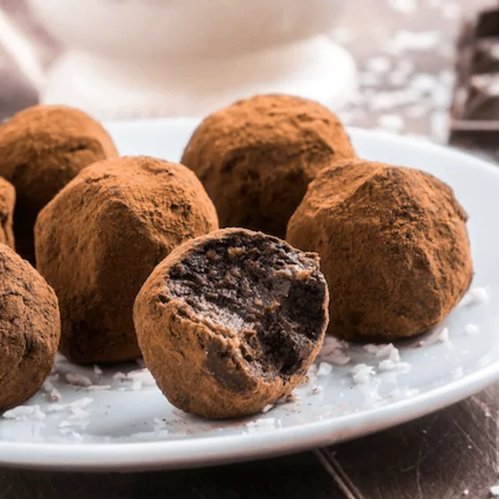 TRUFAS DE CHOCOLATE SIN AZÚCAR